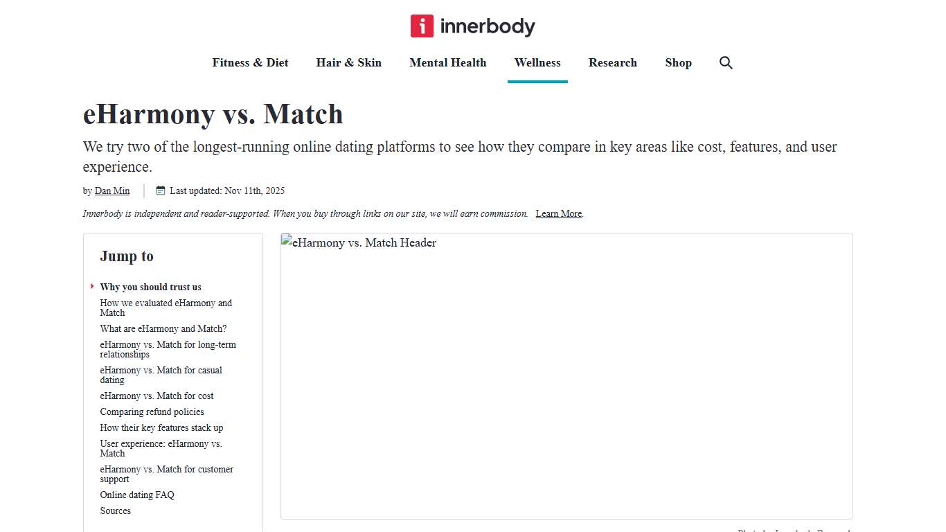 eHarmony vs. Match | Comparing legacy dating sites in 2026